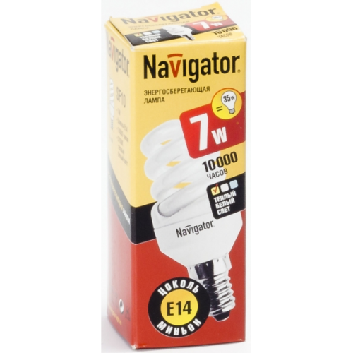Лампа э/сб  Navigator SF10-07W-E14 холодный свет