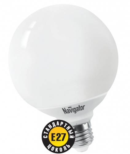 Navigator Лампа энергосберегающая  глоба G95 13 Вт теплый свет Е27