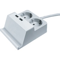 61 457 Navigator  Удлинитель  NPE-USB03-02-150-E-3X1 с/з 2 гнезда 1.5 м USB2.1A