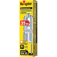 Лампа Navigator галогенная капсуль JC 35Вт G6.35 12В прозрачная