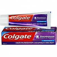 Colgate Зубная Паста  Макс защита от кариеса Нейтрализатор Сахарных кислот 75 мл