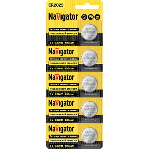 Navigator Батарейка CR2025 5шт/бл