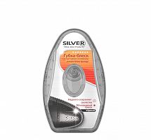 SILVER Губка-блеск мини с дозатором силикона антистатик 3 мл черный