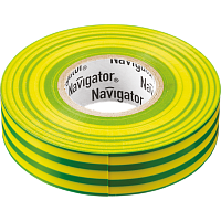 Изолента Navigator толщ 0,18мм, 19мм, 20м, желто-зеленая