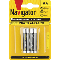 Navigator Батарейка Тип AA щелочь 2шт на блистере