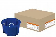SQ1403-0001 Уст. коробка D68х45мм IP20, саморез., пл. лапки, синий TDM