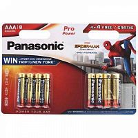 Panasonic Батарейка Тип AAA Pro Power 8шт SpiderMan