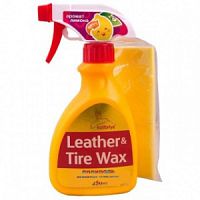  Kolibriya  Tire Wax&Leather Полироль   кожа, резина, пластик c губкой, 250 мл