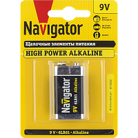 Navigator Батарейка Тип "9V" 6LR61 9V 1шт/бл