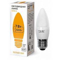 42 серия Лампа светодиодная  42LED-C35-7W-230-3000K-E27 теплый свет