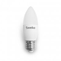 42 серия Лампа светодиодная 42LED-C35-5W-230-4000K-E27 холодный свет