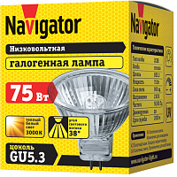 Лампа Navigator галоген с отражателем JCDR 75Вт 230В GU5.3