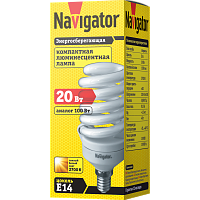 Лампа э/сб  Navigator SF10-20W-E14 теплый свет