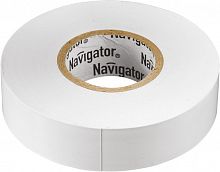 Изолента Navigator толщ 0.13мм, 15мм, 10м, белая