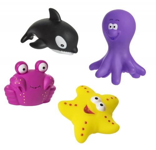 Курносики Набор игрушек для ванны "Морские животные", 4 шт. 