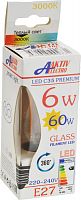 Aktiv Electro Лампа светодиодная LED-C35-Premium СВЕЧА 6Вт 220-240В Е27 3000К 470Лм теплый свет