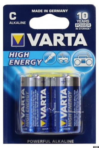Varta Батарейка Тип "C"   4914 LR14 High Energy 2шт/бл