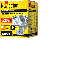 Лампа Navigator галоген с отражателем MR16  20Вт 12В GU5.3