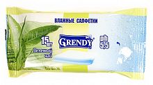 Grendy Салфетки Влажные   Мята с ментолом 15 шт