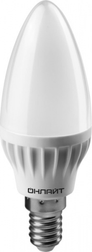 ОНЛАЙТ Лампа светодиодная OLL-C37-8-230-6.5K-E14-FR дневной свет