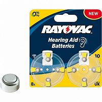 Rayovac Acoustic Батарейка д/слуховых аппаратов  Type 10  8 шт/бл